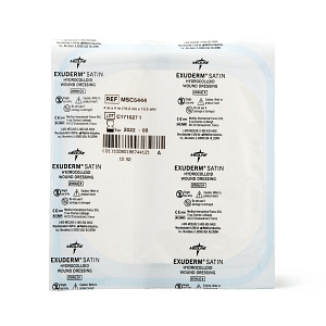 DRESSINGS, HYDROCOLLOID: EXUDERM SATIN HYDROCOLLOID WOUND DRESSING, 4" X 4"